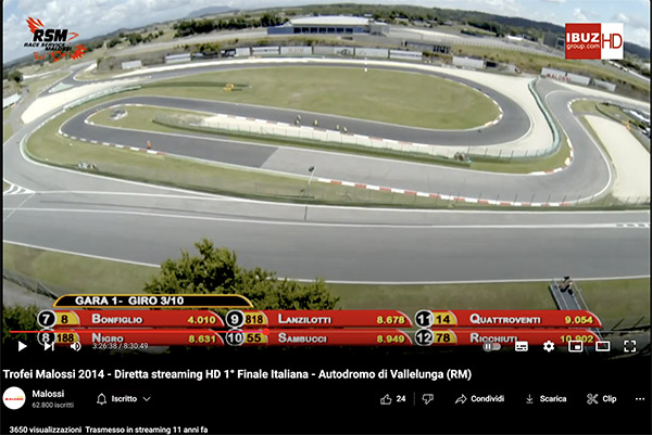Screenshot trasmissione live da drone Phantom 1 – Vallelunga 2014 – Ibuz Group